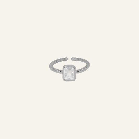 CUBIC ZIRCONIA RING ZILVER