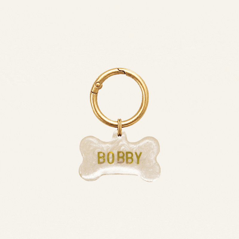 Custom Bone Name Tag - Pearly