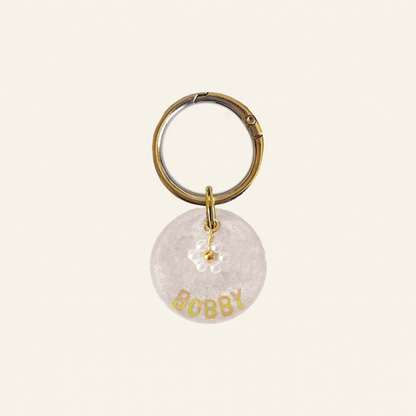 CUSTOM CHARM NAME TAG - PEARLY