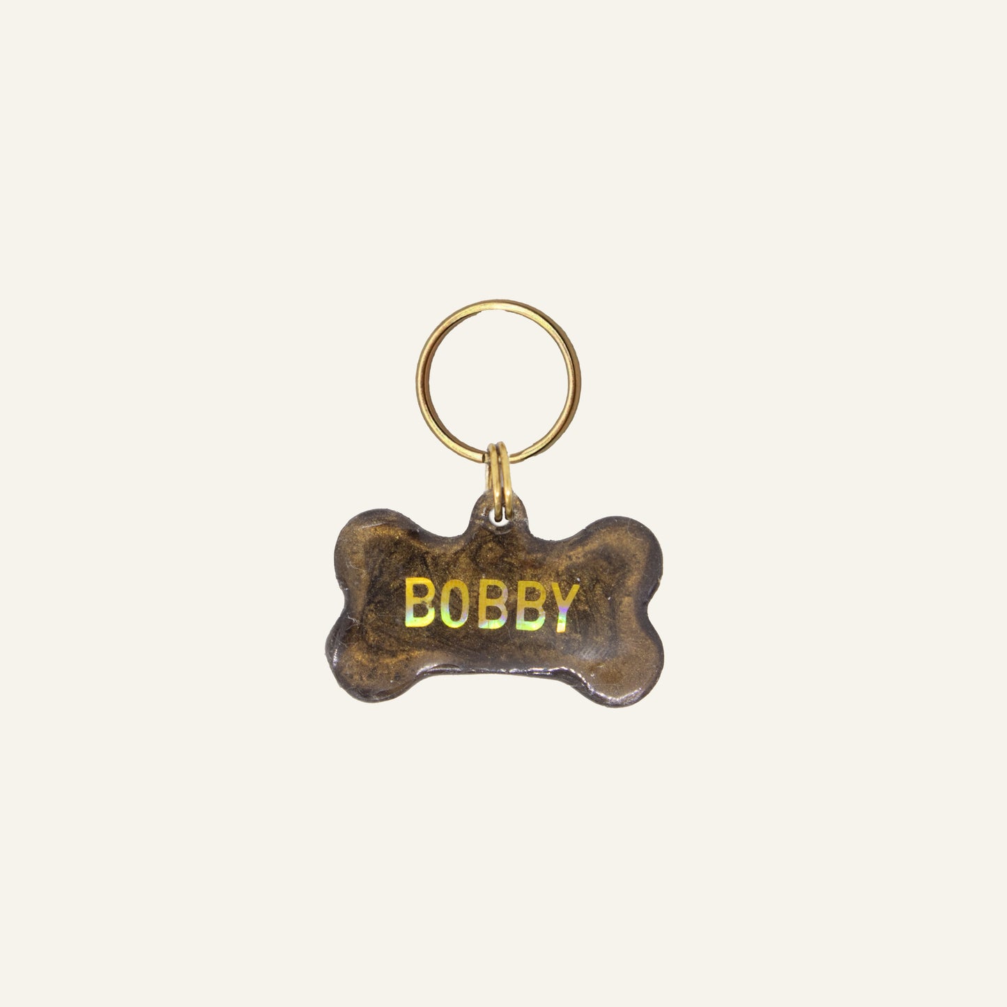 Custom Bone Name Tag - Brown