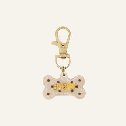 CUSTOM BONE NAME TAG - POLKADOTS