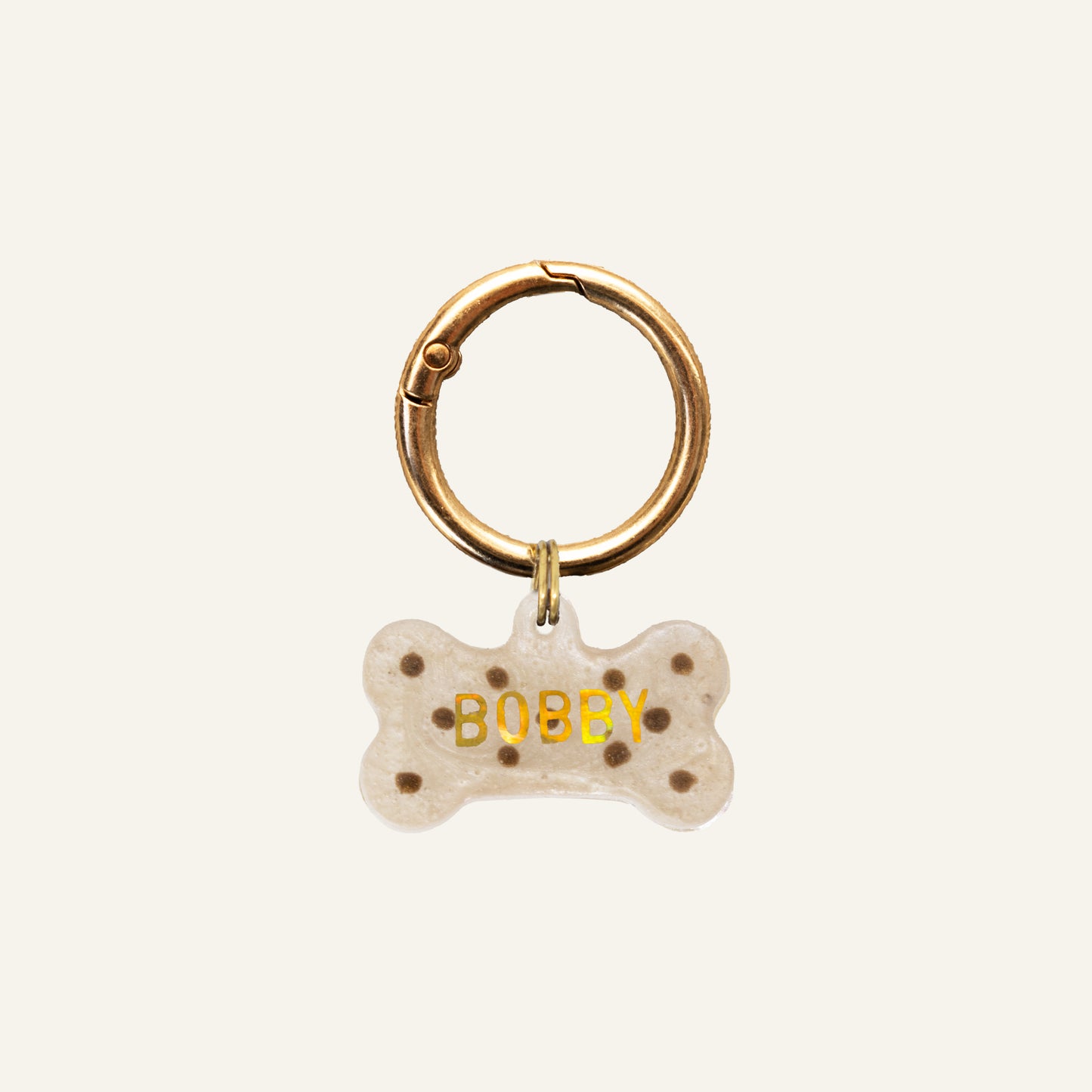 CUSTOM BONE NAME TAG - POLKADOTS