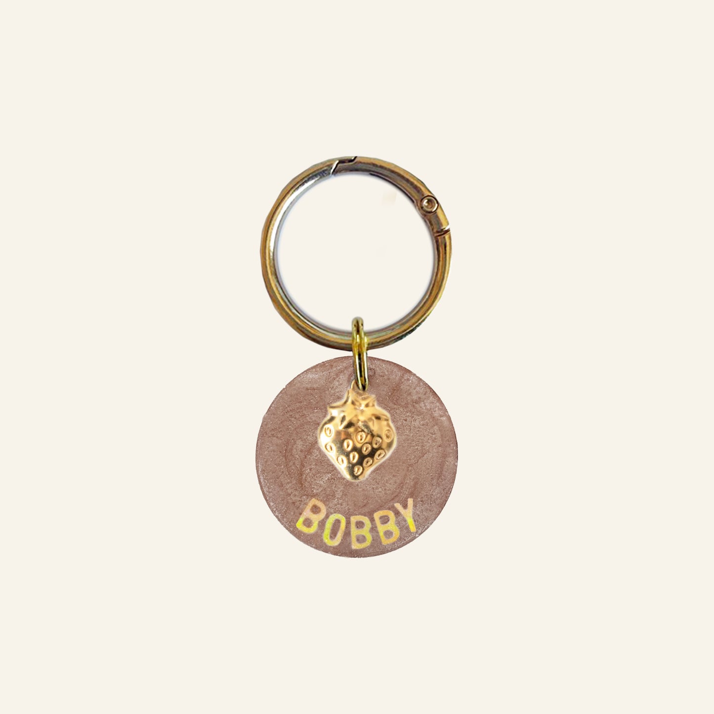 CUSTOM CHARM NAME TAG - CHAMPAGNE