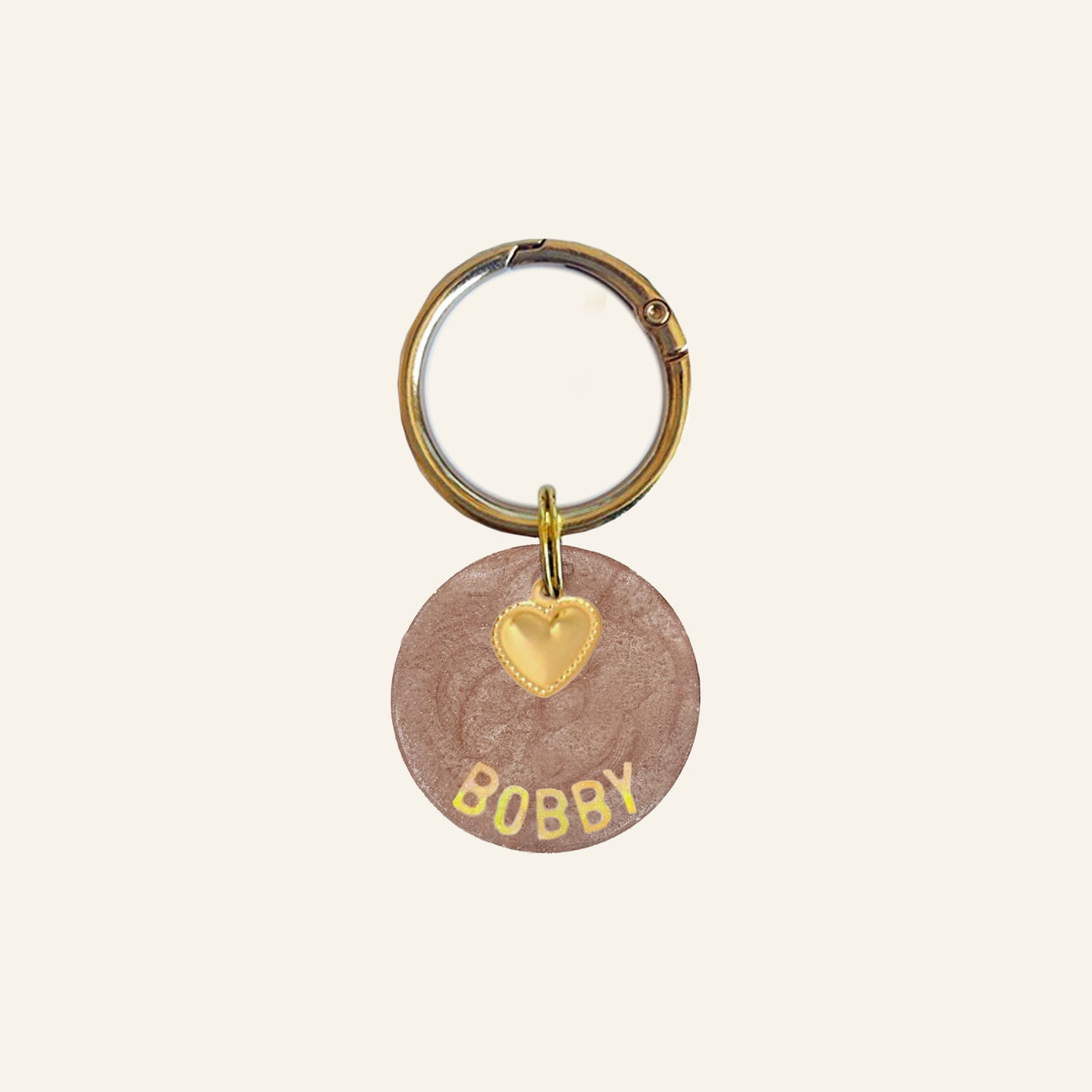 CUSTOM CHARM NAME TAG - CHAMPAGNE