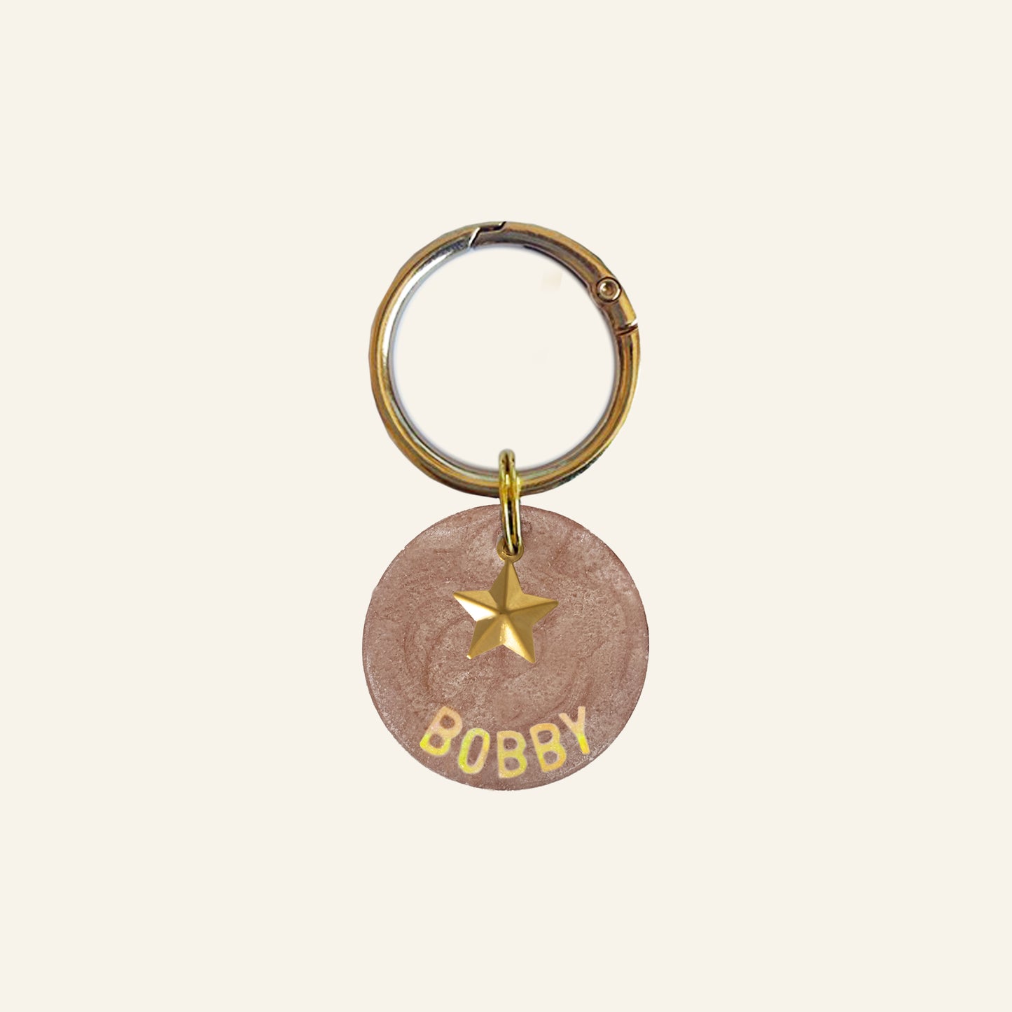 CUSTOM CHARM NAME TAG - CHAMPAGNE