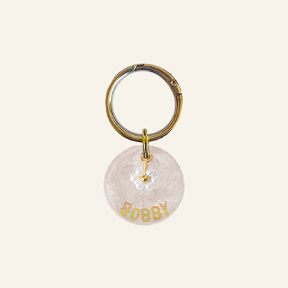 CUSTOM CHARM NAME TAG - PEARLY