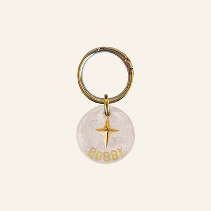 CUSTOM CHARM NAME TAG - PEARLY