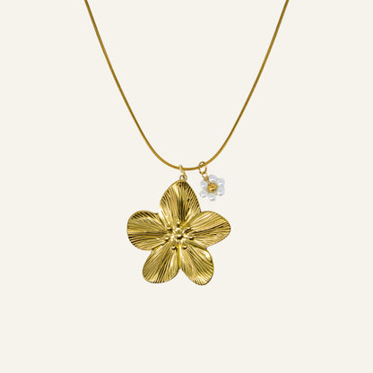 CUTE FLOWERS KETTING - GOUD