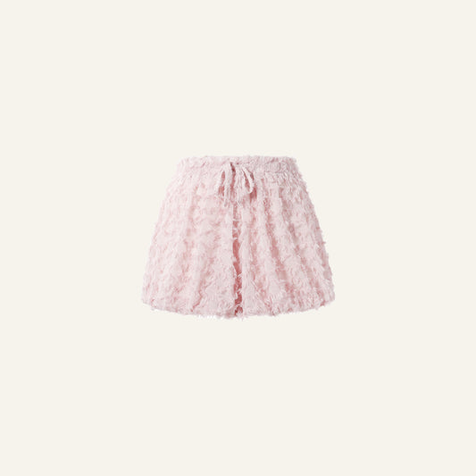 CUTE RUFFLES SHORT - ROZE