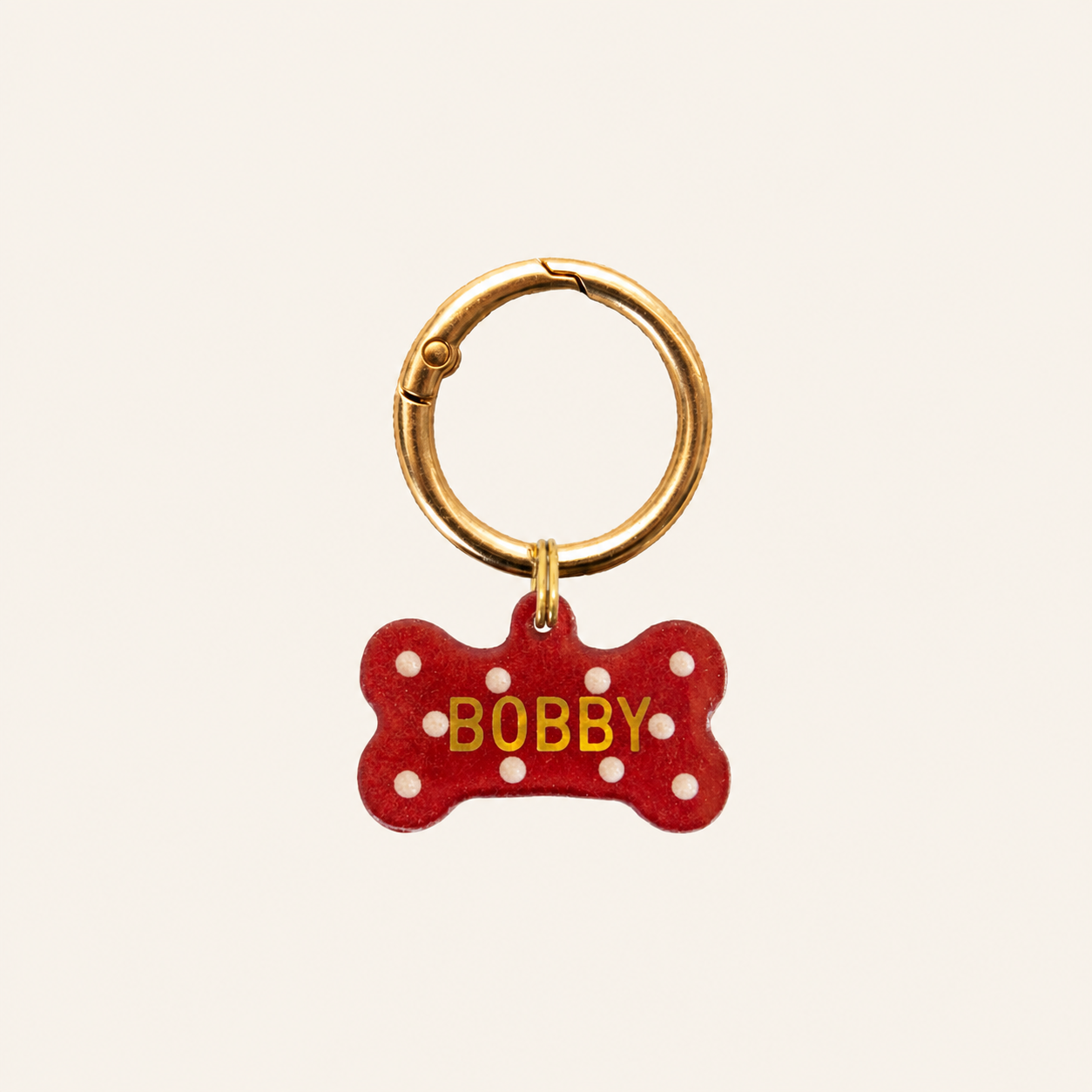 CUSTOM BONE NAME TAG - POLKADOTS
