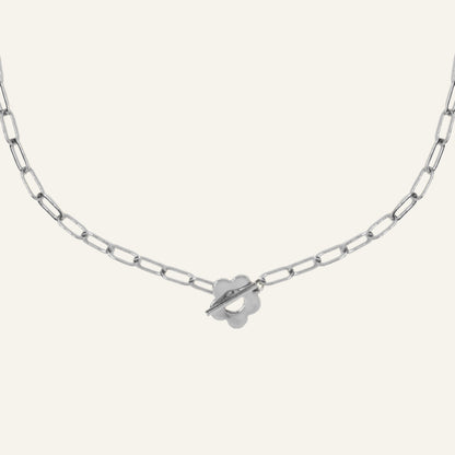 Daisy Lock Necklace - Silver