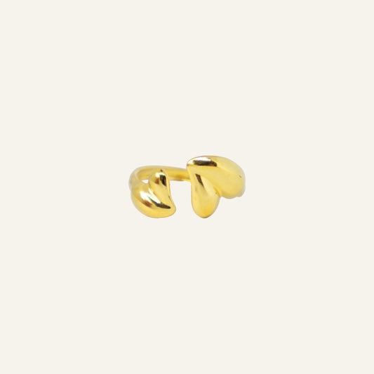 Double Heart Ring - Gold