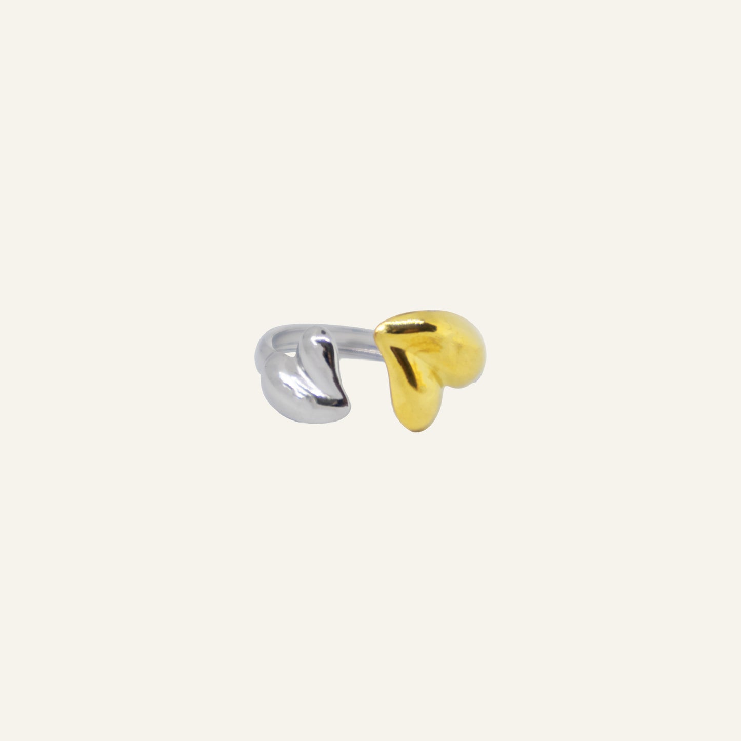 Double Heart Ring - Gold/Silver