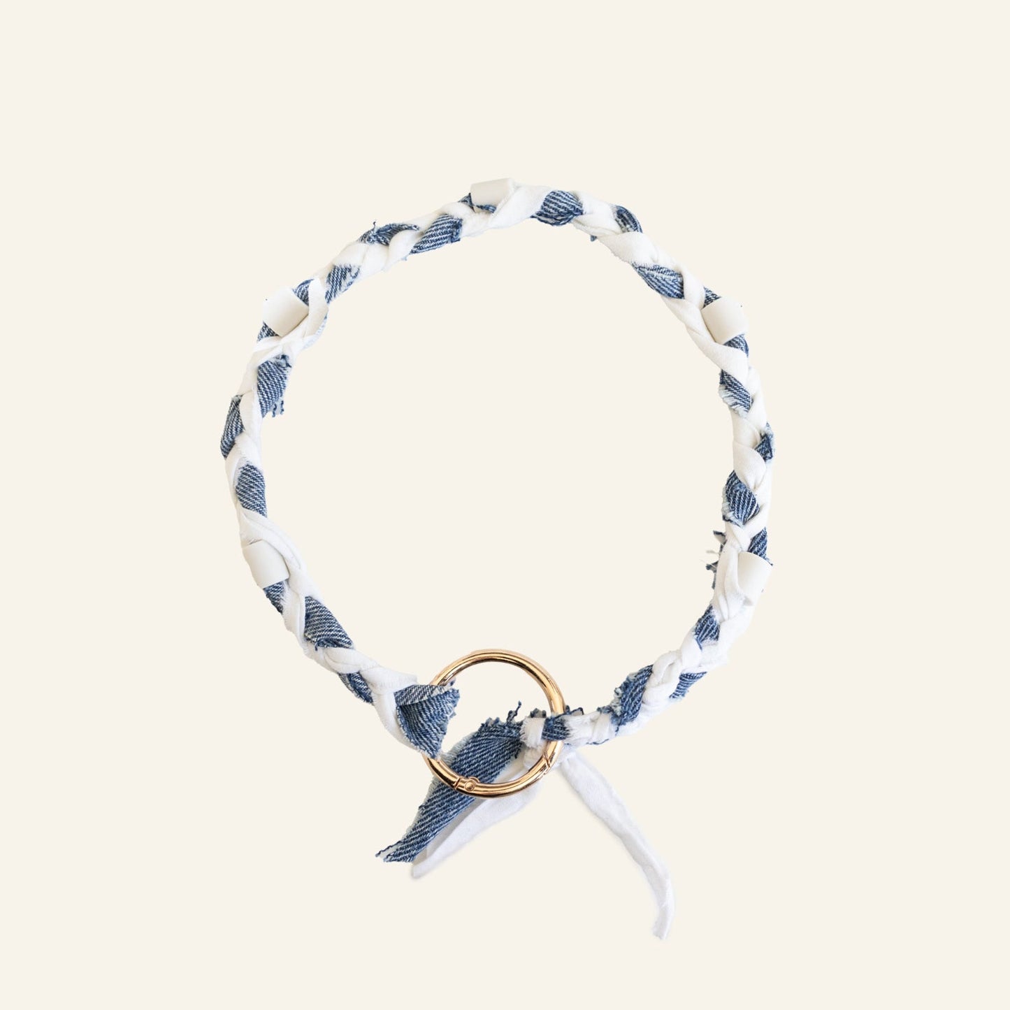 BANDANA EM-X COLLAR - WHITE/GOLD