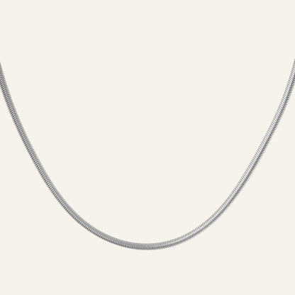 Fancy Flat Necklace - Silver