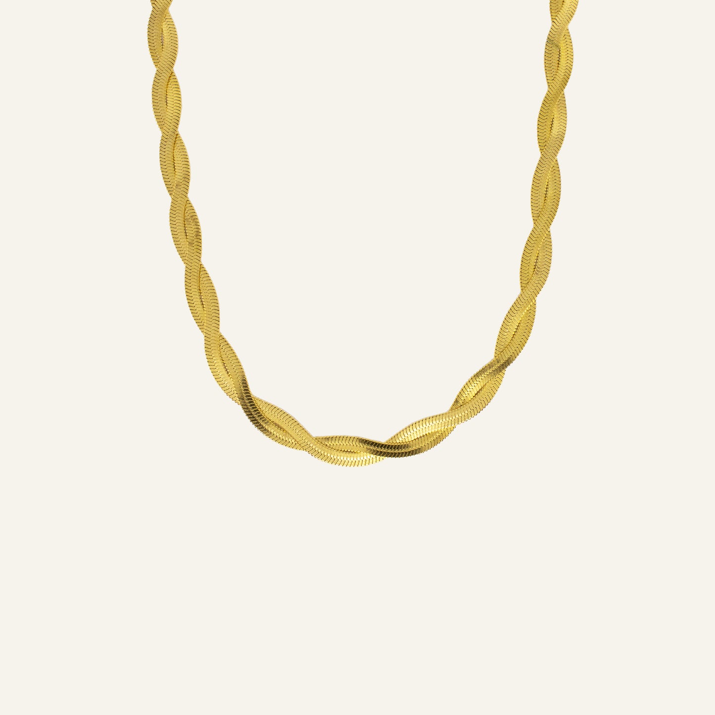 FLAT TWISTED KETTING GOUD