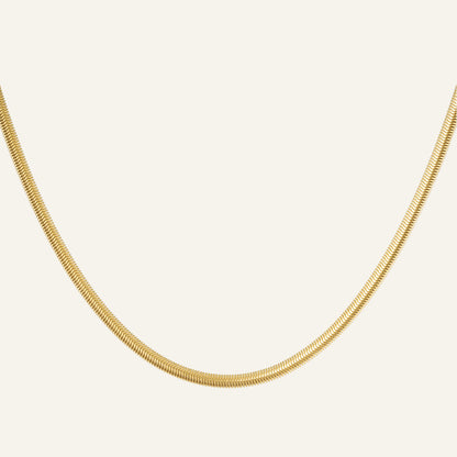 Fancy Flat Necklace - Gold