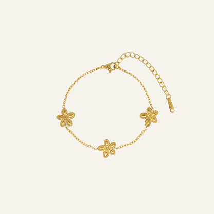 FLORAL ARMBAND - GOUD
