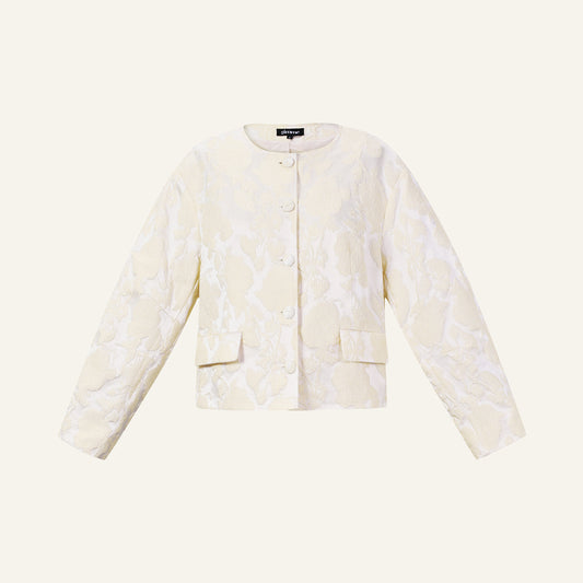 FLORAL JACKET - GEBROKEN WIT