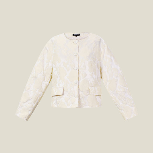 FLORAL JACKET - GEBROKEN WIT