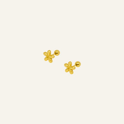 Flower Studs - Gold