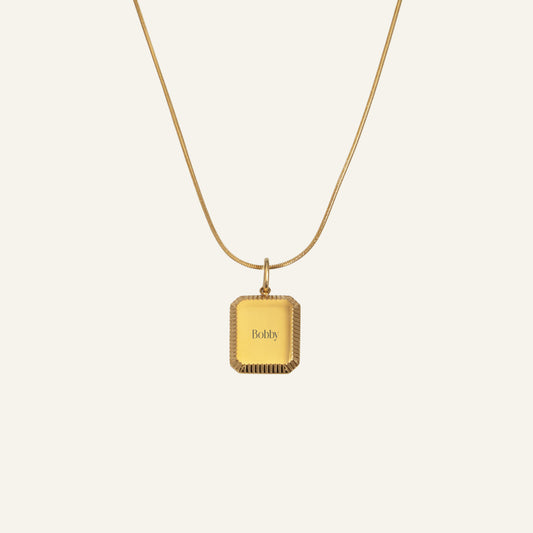 ENGRAVED NECKLACE WITH NAME #1 - GOLD