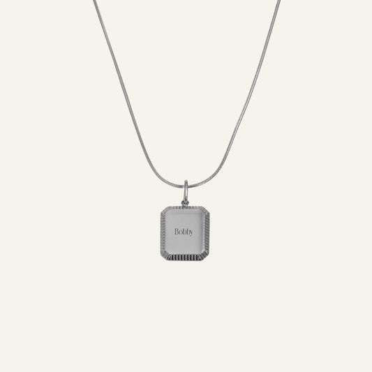 ENGRAVED NAME NECKLACE #1 - SILVER