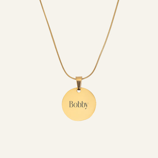 ENGRAVED NAME NECKLACE #2 - GOLD