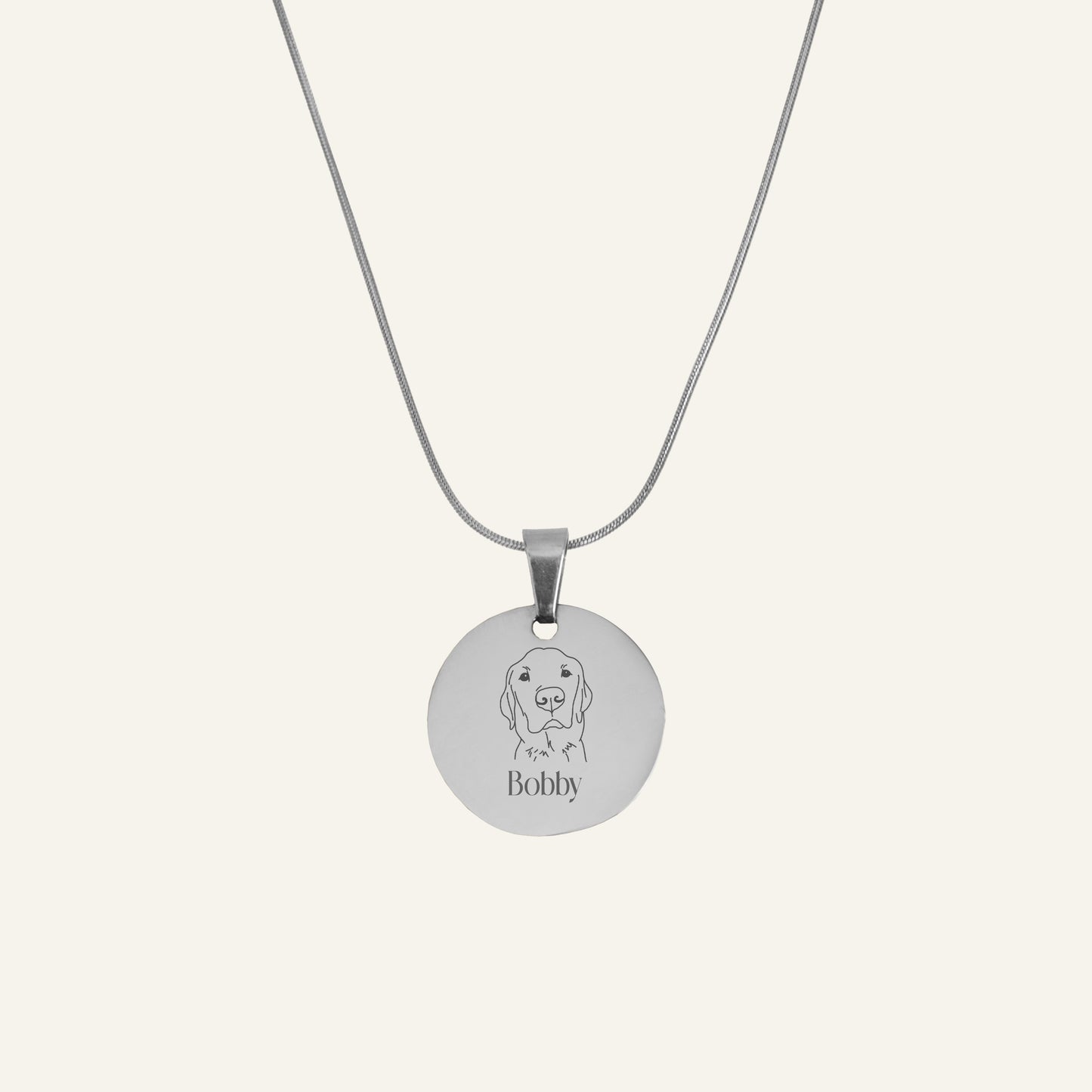 GEGRAVEERDE KETTING MET ILLUSTRATIE #2 - ZILVER