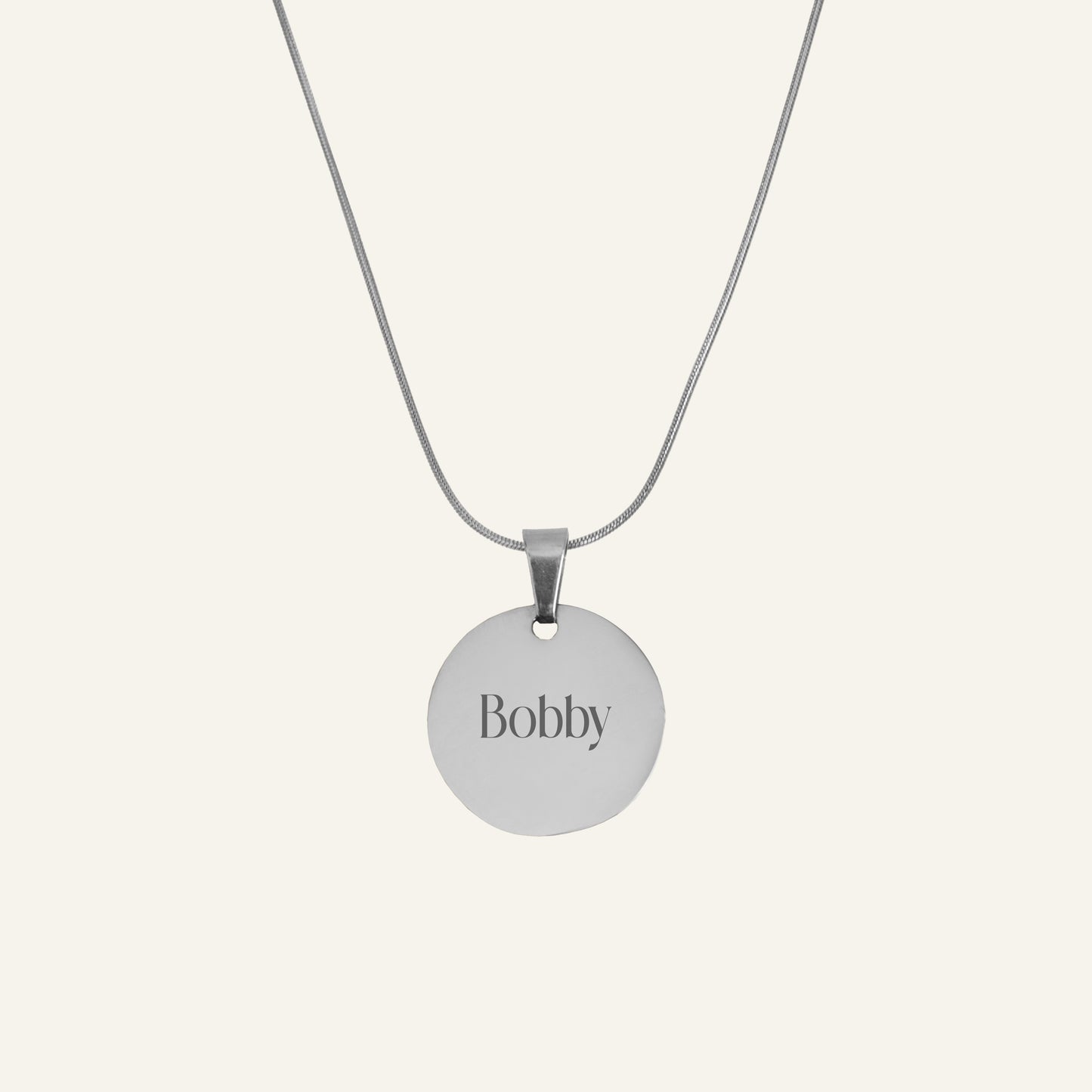 GEGRAVEERDE KETTING MET NAAM #2 - ZILVER