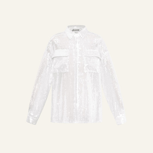 GLITTER BLOUSE - WIT