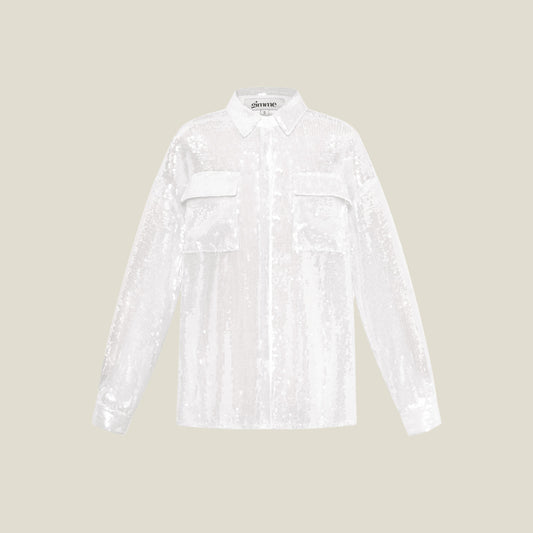 Glitter blouse - white 