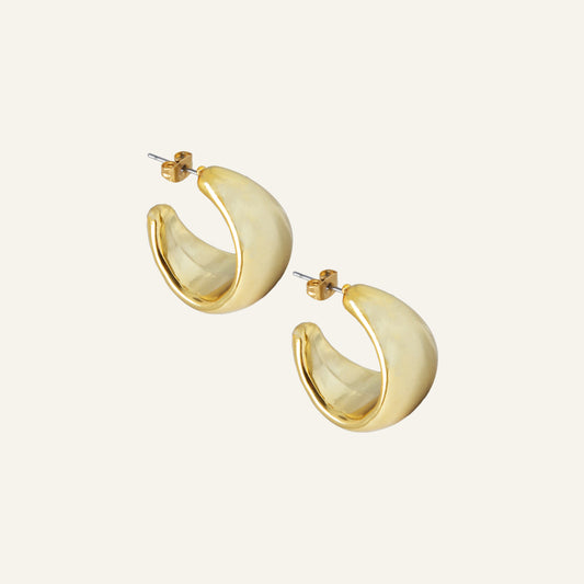 HALF MOON OORBELLEN GOUD