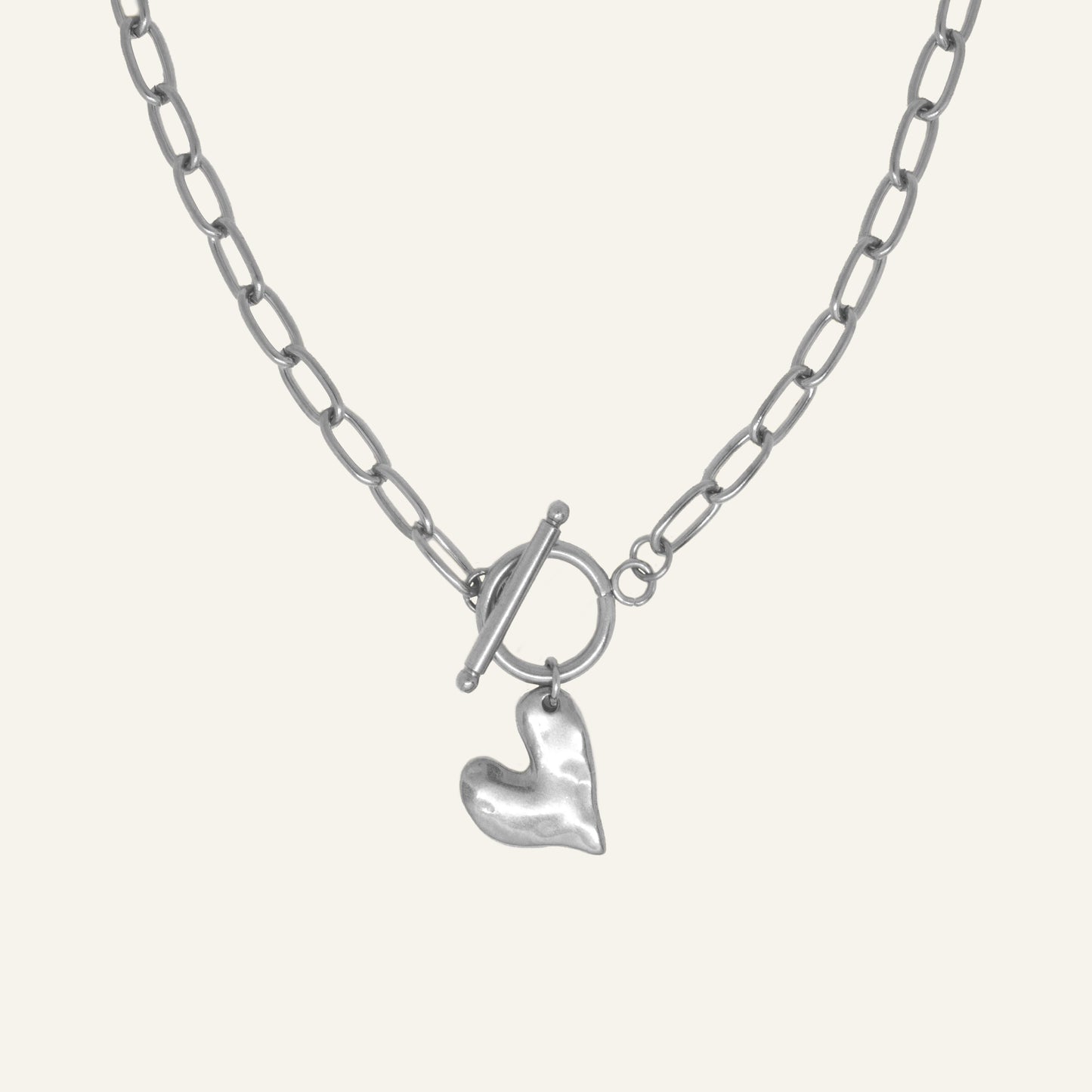 HEART LOCK KETTING ZILVER