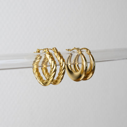 Fancy Hoops - Gold