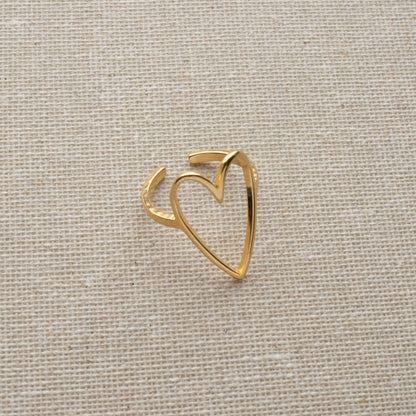 OPEN HEART RING - GOLD