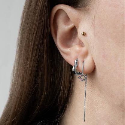 Lip Earrings - Silver