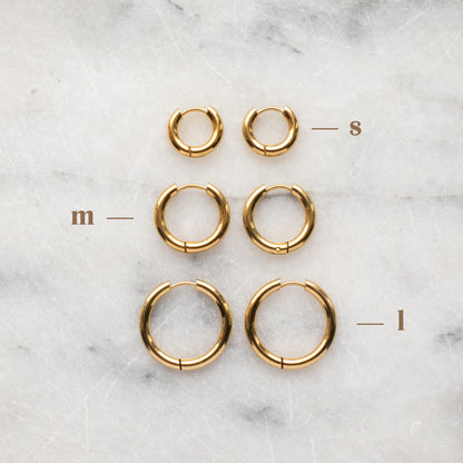 PLAIN HOOPS - GOUD