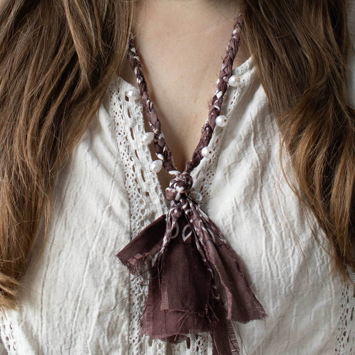 BROWN BANDANA KETTING PARELS