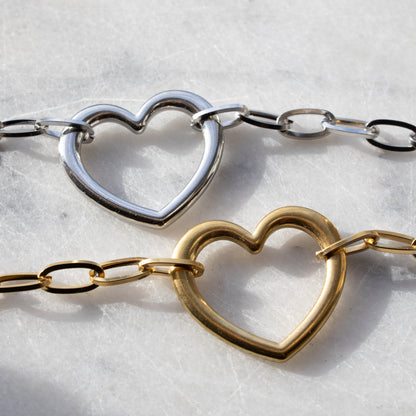 OPEN HEART BRACELET - GOLD