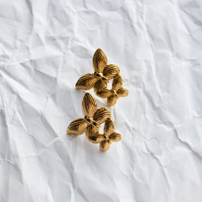 BUTTERFLY EARRINGS - GOLD