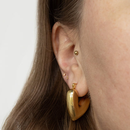 HEART EARRINGS - GOLD