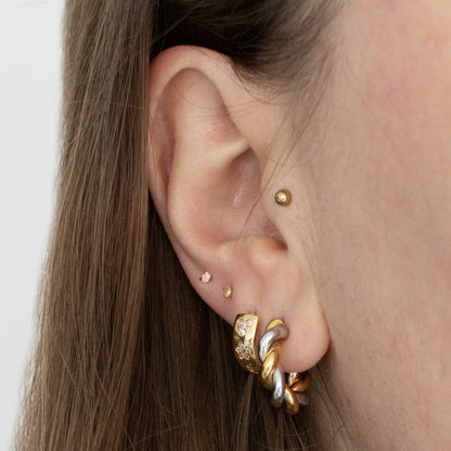 SWIRL EARRINGS - GOLD/SILVER