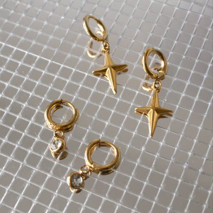 CUSTOM CHARM CREOLEN SPARKLE - GOUD