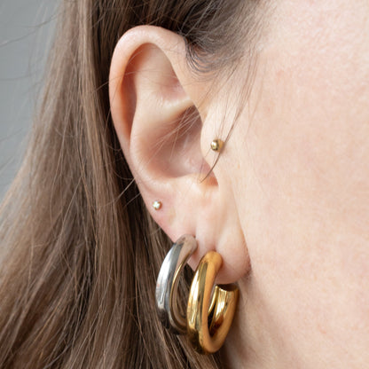 BOLD SIMPLE EARRINGS - GOLD