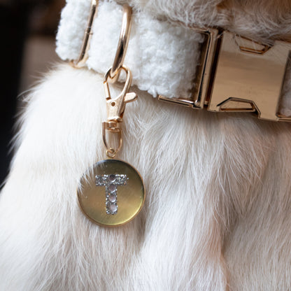 Round Initial Charm - Gold