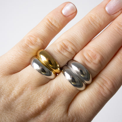 Bold Double Ring - Gold/Silver
