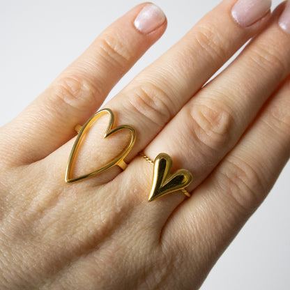 OPEN HEART RING - GOLD