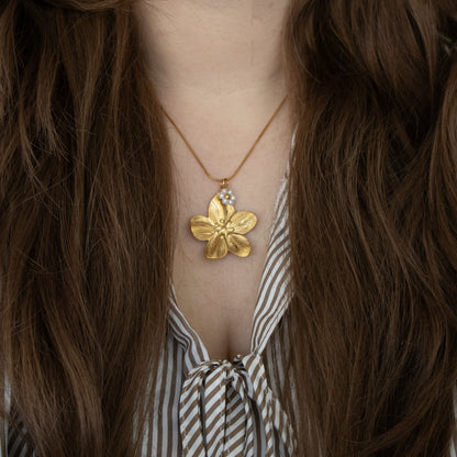 CUTE FLOWERS KETTING - GOUD