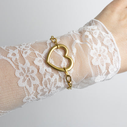 OPEN HEART BRACELET - GOLD